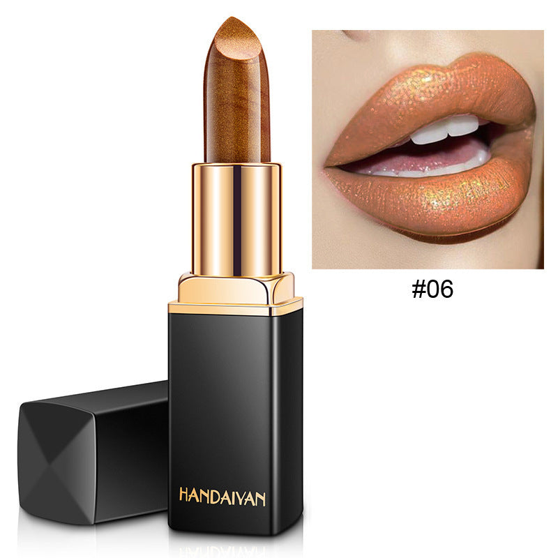 Shiny Metallic Lipstick Pearlescent Color Temperature Change Lipstick Gilt Lipstick - SD & CO.