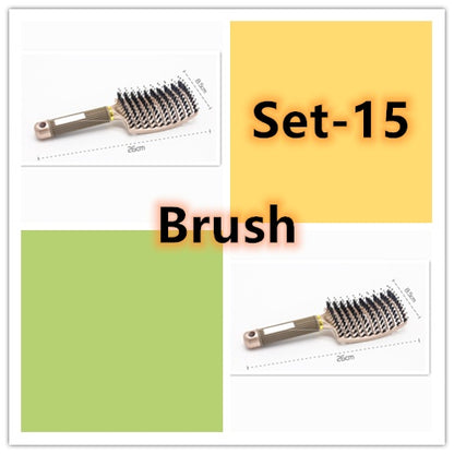 Hairbrush Anti Klit Brushy Haarborstel Women Detangler Hair Brush Bristle Nylon Scalp Massage  Teaser Hair Brush Comb - SD & CO.