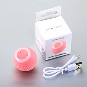 Cat Ball Toy, Automatic 360° Self-Rotating Rolling Ball with USB Rechargeable Moving, Lighting, Pet Exercise Kitten and Dog Playing Smart Cat Toy (Multicolor)