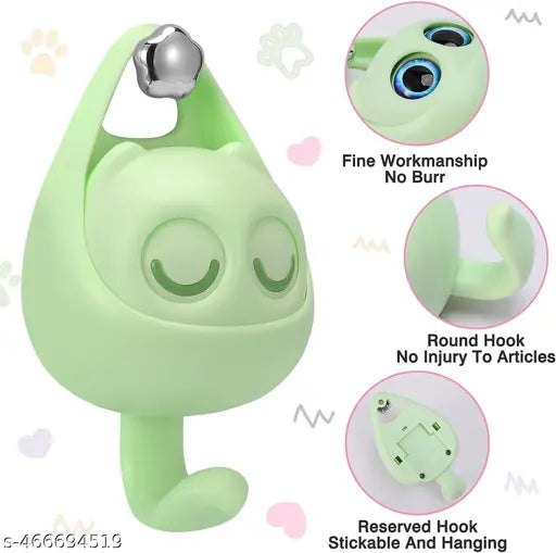 Cat Eye Wall Hook – Decorative Adhesive Hook for Hanging Bags, Clothes, or Accessories Pack of 1