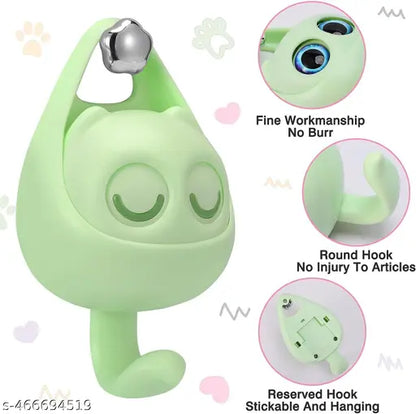 Cat Eye Wall Hook – Decorative Adhesive Hook for Hanging Bags, Clothes, or Accessories Pack of 1