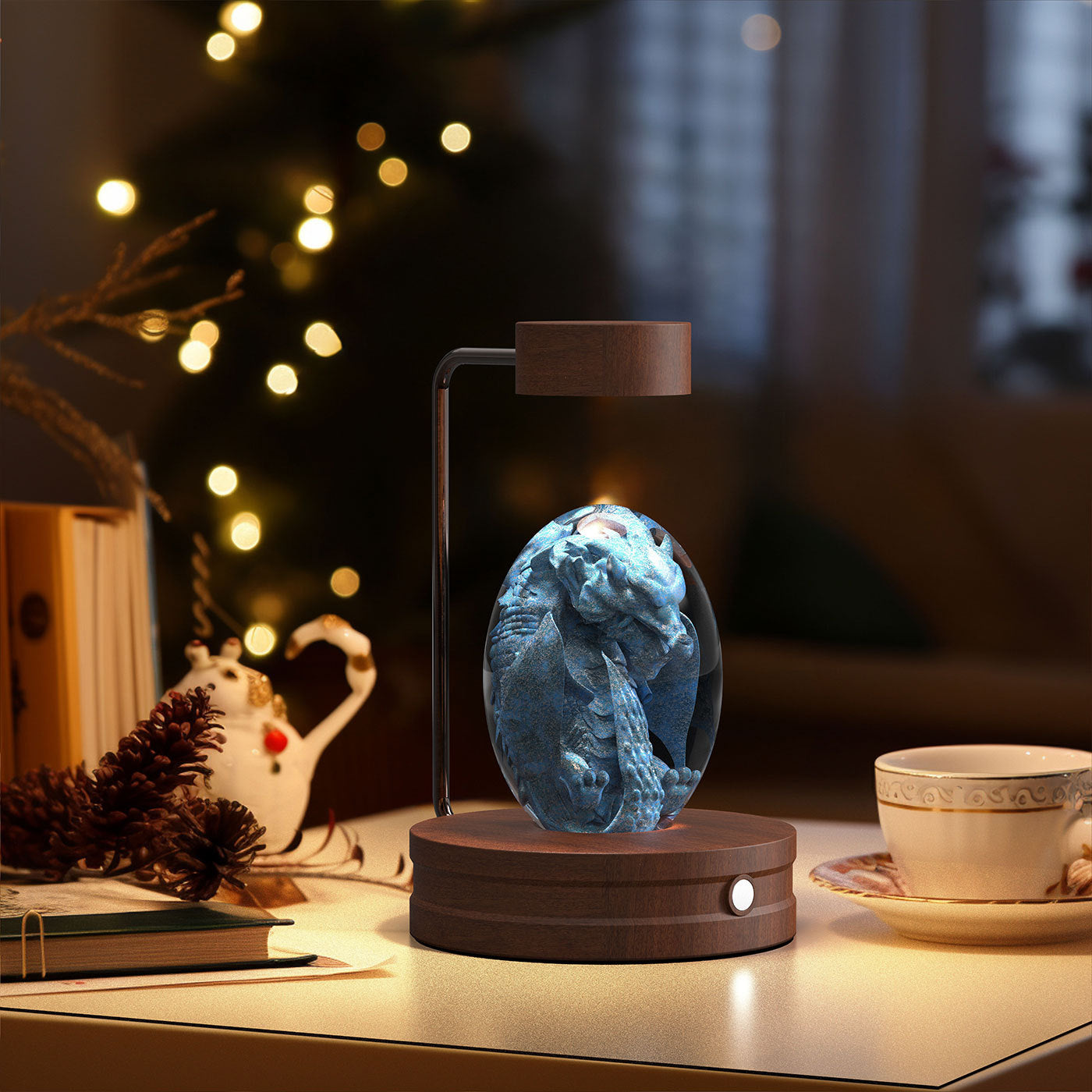 Crystal Ball Cosmic Dinosaur Indoor Night Light USB Power Warm Bedside Light Birthday Gift Night Lamp - SD & CO.