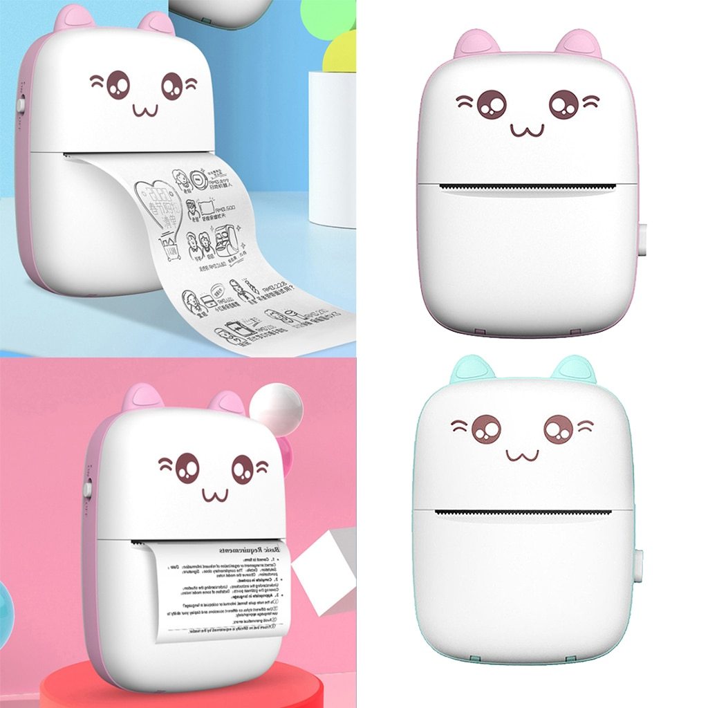 Mini Printer Portable Mini Bluetooth WiFi New Wrong Printer Mobile Phone Photo Title Note Hot Print Pocket Student Error Label Printer - SD & CO.