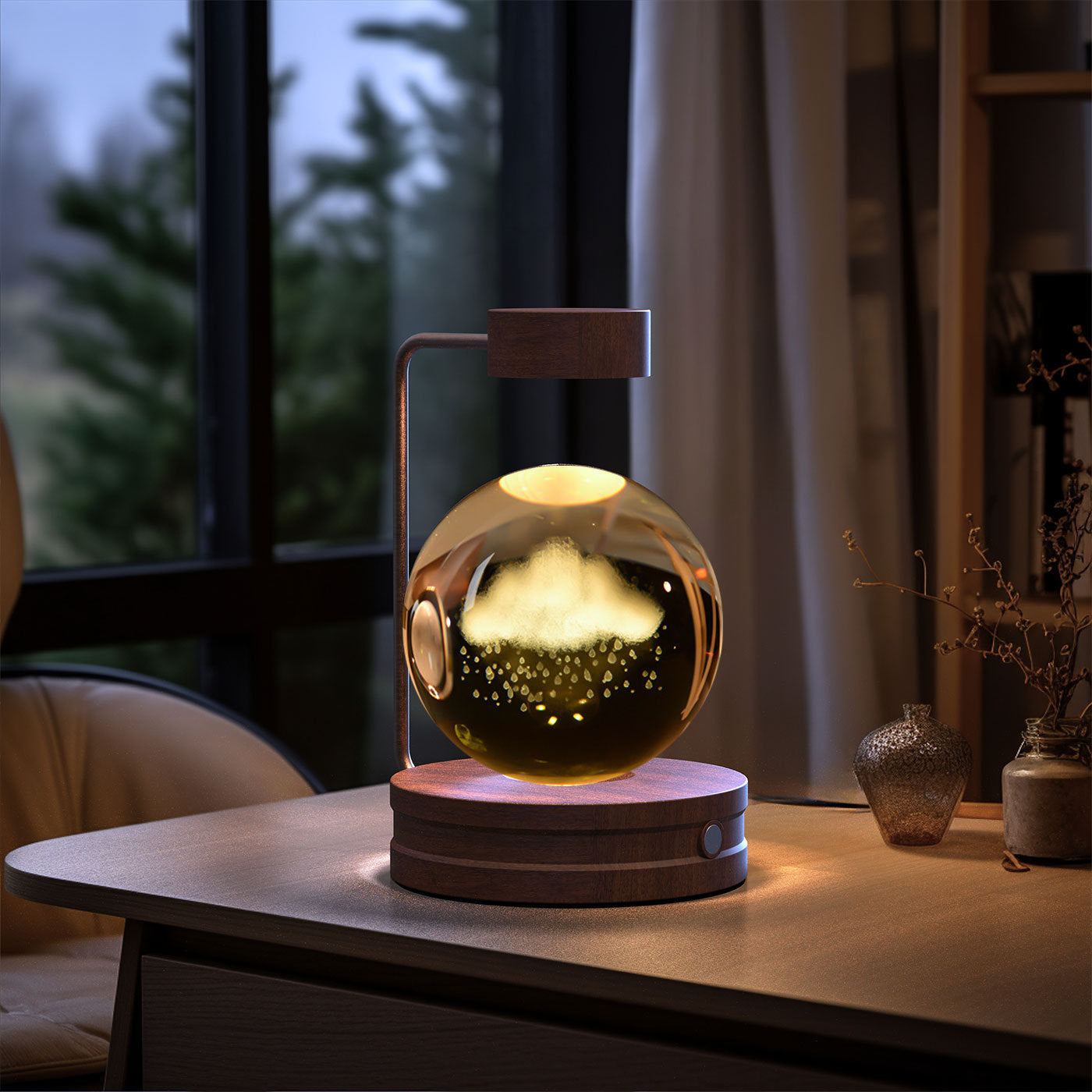 Crystal Ball Cosmic Dinosaur Indoor Night Light USB Power Warm Bedside Light Birthday Gift Night Lamp - SD & CO.