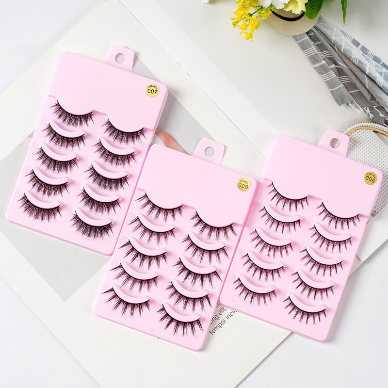 5 Pairs Manga Lashes New Arrival Anime Cosplay Natural Wispy  Korean Makeup Artificial False Eyelashes - SD & CO.