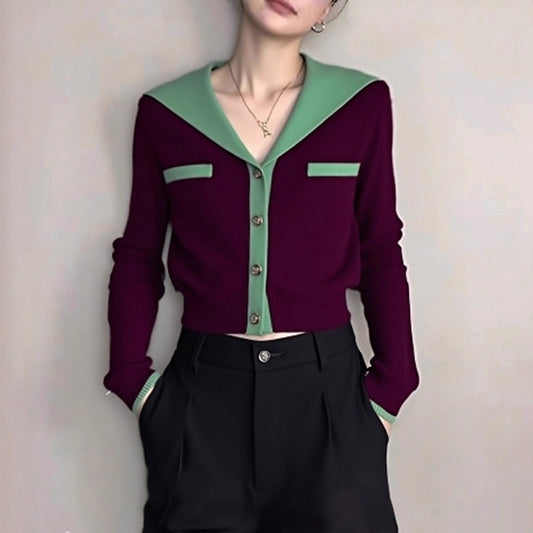 Lavender Knit Cardigan for Women, Soft and Relaxed Style, High-End Look, Perfect Outerwear Top