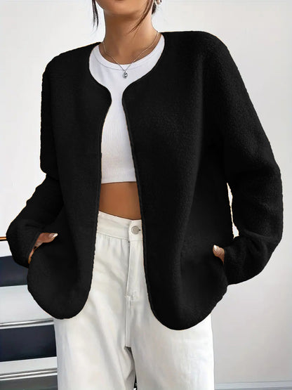 Fashion Casual Solid Color Women's Cardigan Short Jacket - SD & CO.