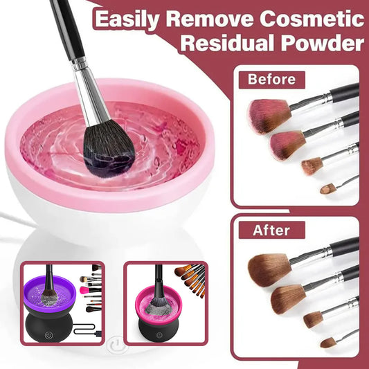 Electric Makeup Brush Cleaner Machine Portable Automatic USB Cosmetic Brush Cleaner Tools For All Size Beauty Makeup Brushes Set - SD & CO.