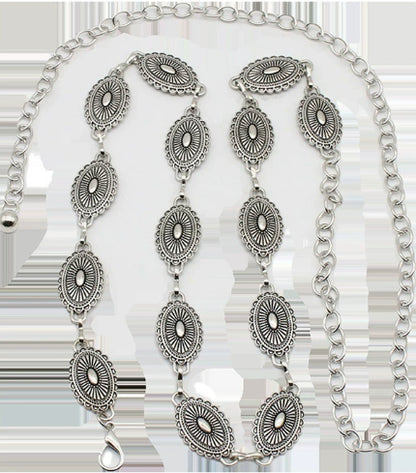 New Leather Rivet Stitching Waist Chain For Women