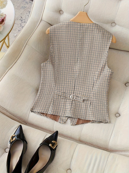 Fashionable All-match Slim Fit Sleeveless Waistcoat Vest Women - SD & CO.