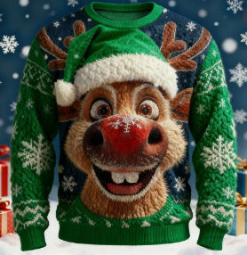 New 3D Printed Unisex Christmas Eve Round Neck Printed Sweatshirt