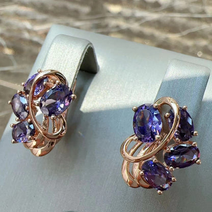 Rose Gold Amethyst Jewelry Set
