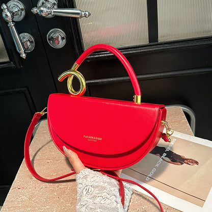 Fashion Box Saddle Bag High-grade Handbag