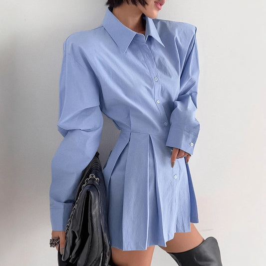 Temperament Commute All-match Cotton Shirt Long-sleeved Lace-up Top - SD & CO.