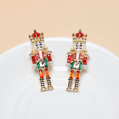 Alloy Personality Exaggerated Nutcracker Earrings