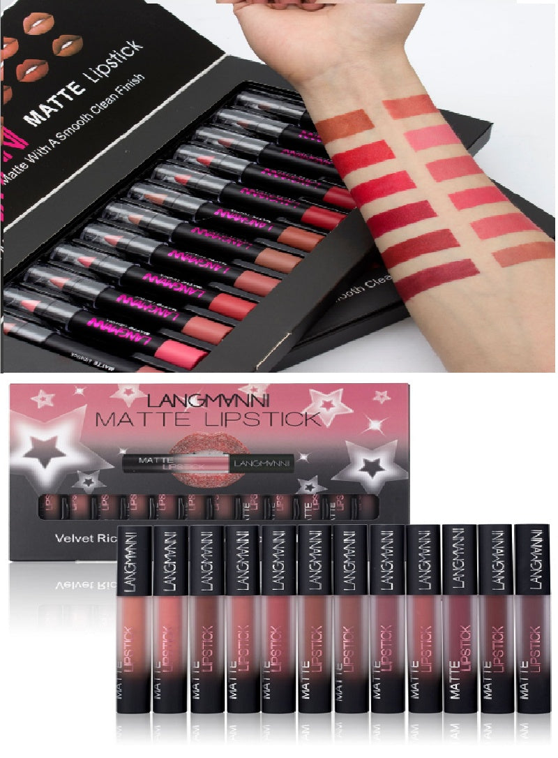 Matte Lipstick Waterproof Long-lasting Velvet Lipstick Set - SD & CO.