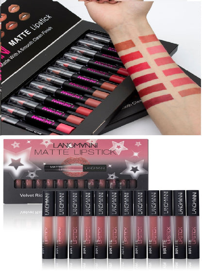 Matte Lipstick Waterproof Long-lasting Velvet Lipstick Set - SD & CO.