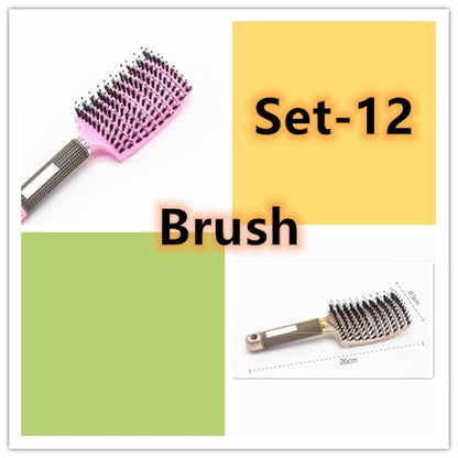 Hairbrush Anti Klit Brushy Haarborstel Women Detangler Hair Brush Bristle Nylon Scalp Massage  Teaser Hair Brush Comb - SD & CO.