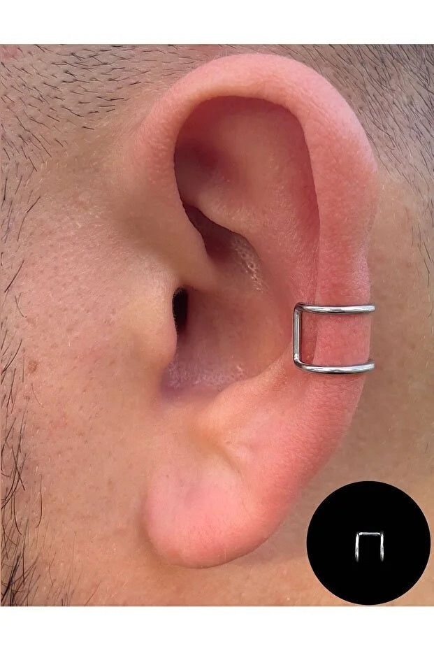 Clip On Fake Piercing Unisex Lip Nose Ear Cartilage Non Piercing Design