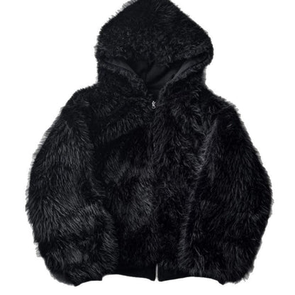 Positive And Negative Wearable Fashion Hooded Cardigan Simple Street Warm And Simple