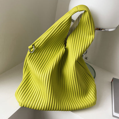 Women's summer niche fashionable striped bag versatile textured messenger bag ladies shoulder bag