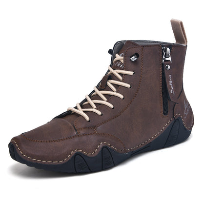 Men's High-top Handmade Leisure Ankle Boots