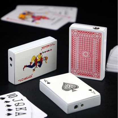 Poker Card Metal Windproof Straight Forward Creative Personalized Lighter