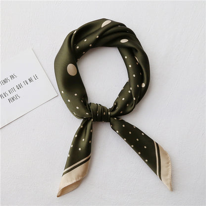 Literary small square retro scarf