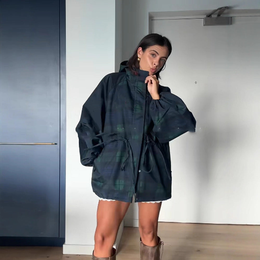 Drawstring Waist Slimming And Short Jacket Women's Coat Women's - SD & CO.