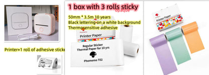 Portable Mini Thermal Label Printer Home Photo Printer Student Wrong Question Printer Bluetooth-compatible Mini Label Printer Price Tag - SD & CO.