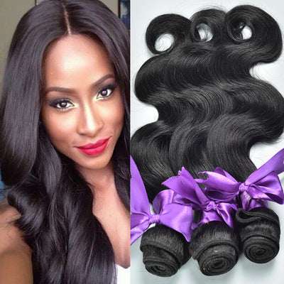 Real Hair Wig Hair Styling Hair Extension Body Wave Human Hair Weaves Bundle Deals Human Hair Extensions Natural & Jet Black - SD & CO.