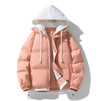 Two-Layer Hooded Puffer Jacket