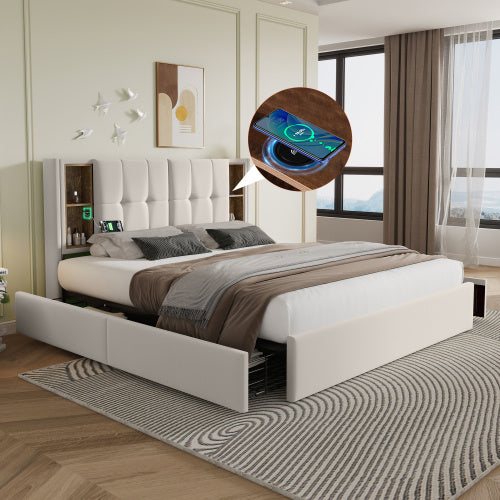 Metal Velvet Bed Frame