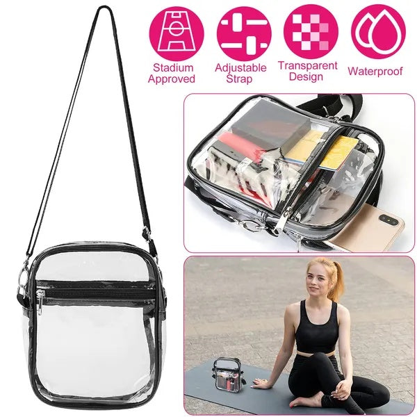 Clear Crossbody Bag Stadium Approved Clear Purse Transparent Small