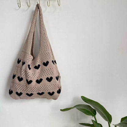 Hand-woven Hollow Shoulder Support Extra Large Bag