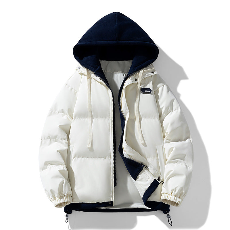 Two-Layer Hooded Puffer Jacket