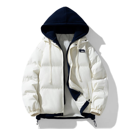 Two-Layer Hooded Puffer Jacket