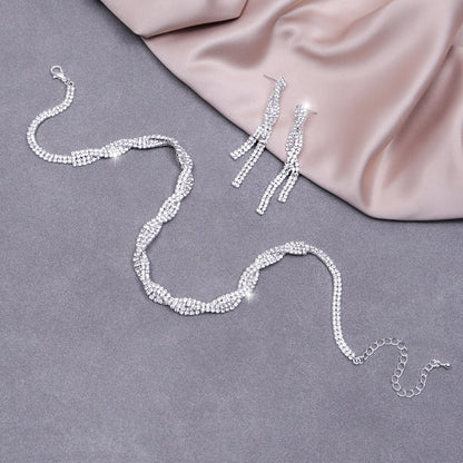 Exaggerated And Exquisite Necklace Earring Set Two-piece Set