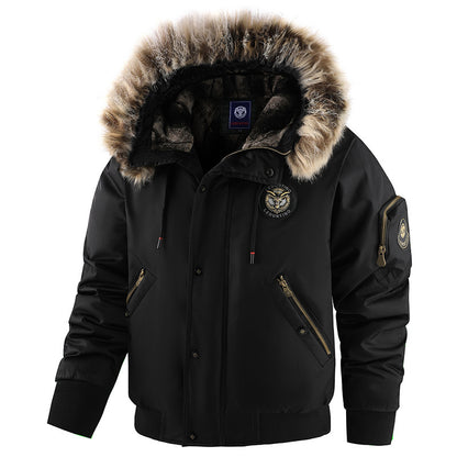 Men's Heavy-Duty Winter Parka with Faux Fur Hood