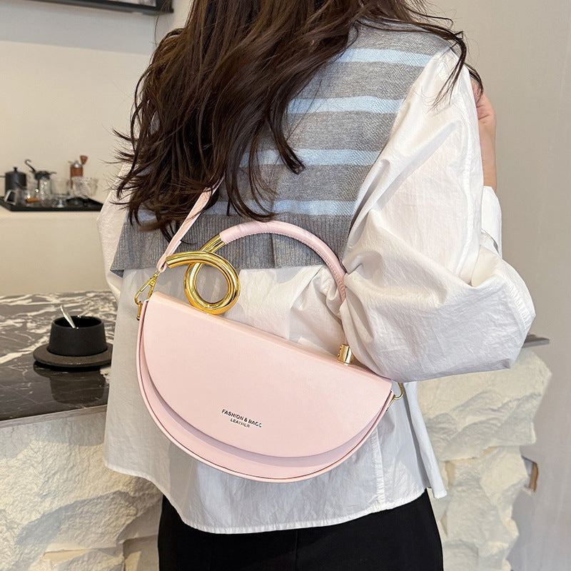 Fashion Box Saddle Bag High-grade Handbag