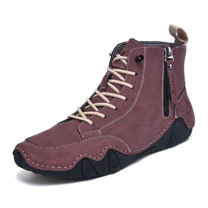 Men's High-top Handmade Leisure Ankle Boots