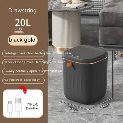 Smart Trash Can With Lid For Bedroom And Living Room Kitchen Storage Box Trash Can Induction Small Car Box Automatic Smart Dustbin Smart Trash Bin - SD & CO.