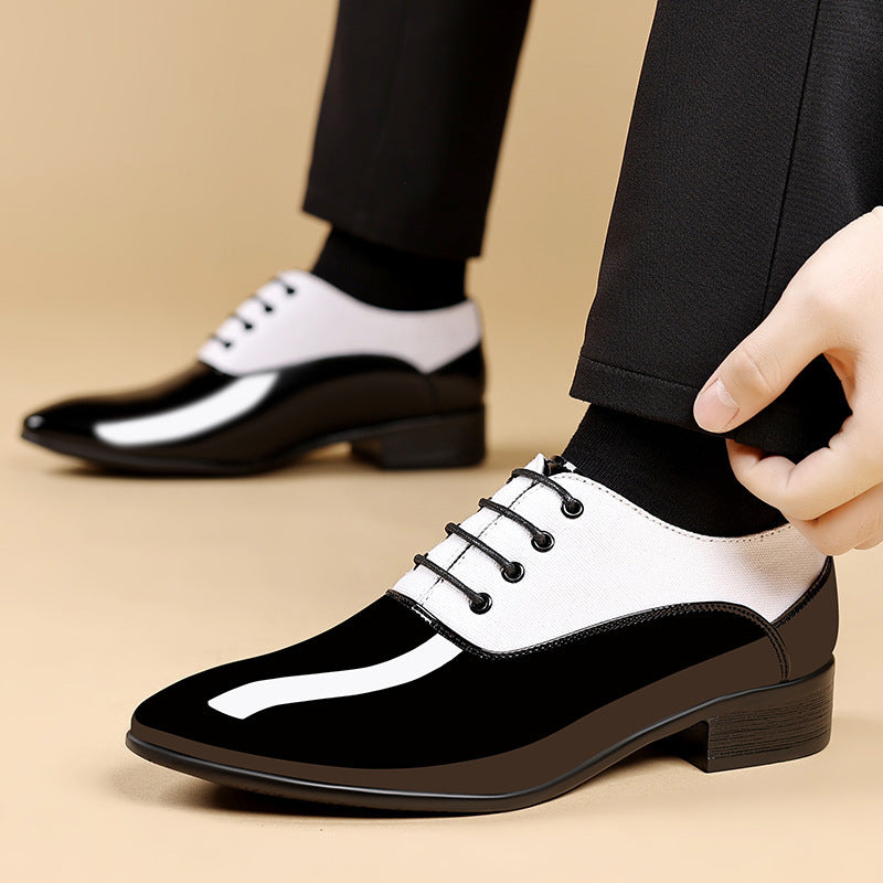 Shiny Surface Soft Sole Shoes Male
