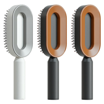 Self Cleaning Hair Brush For Women One-key Cleaning Hair Loss Airbag Massage Scalp Comb Anti-Static Hairbrush - SD & CO.
