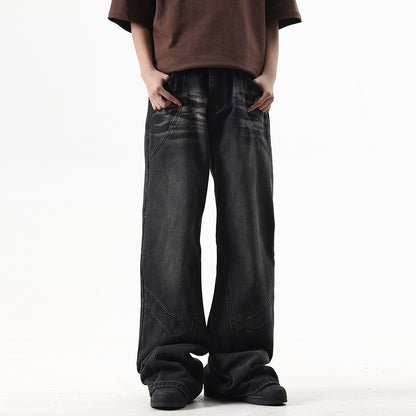 Denim Loose Trousers For Men And Women