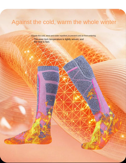 Copy of Full Foot Heat Socks Winter USB Charging Warm Heat Socks Pink Skiing Electric Heat Socks