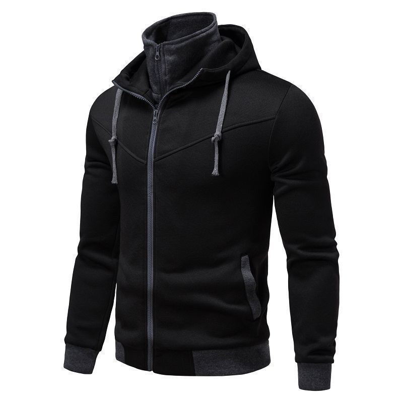 Sports Leisure Color-block Hooded Jacket