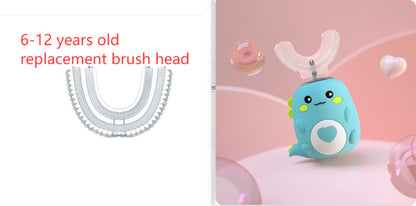 Children'S Electric Toothbrush Food Grade Silicone Oral 360 Degree Automatic Usb Charging Smart Children'S Toothbrush U-Shaped