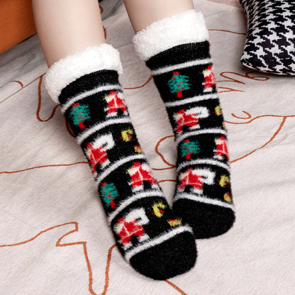 Copy of Christmas Floor Socks Indoor Home Sleep Winter Plush Thick Long Socks Women's Postpartum Socks Anti slip