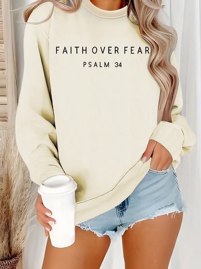 Sweatshirt with loose letter print